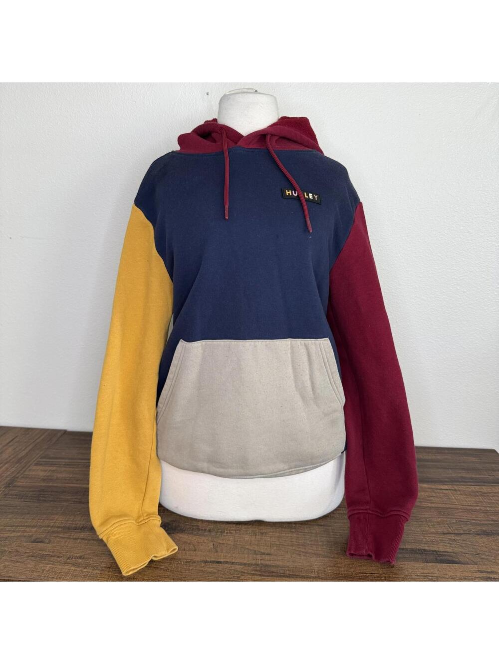 Hurley Colorblock Hoodie with Pocket Size Small